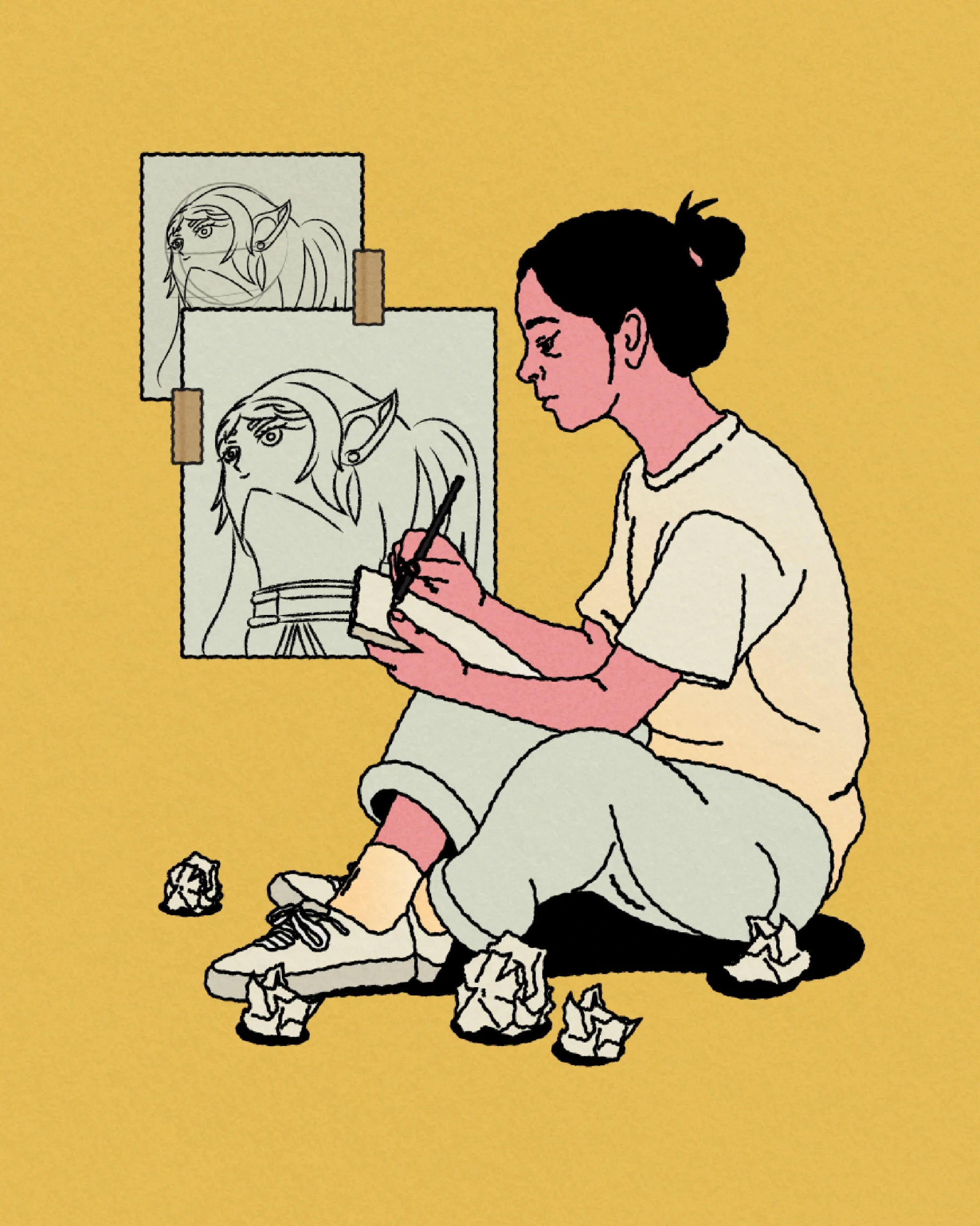 Frieren Looking Up': Viral from Human Imperfection, Reflecting the Spirit of Artists Worldwide